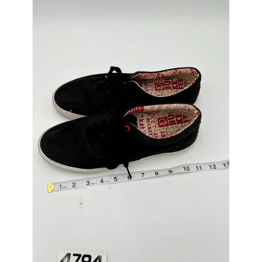 BucketFeet Basic Lace Up 10100-0017-100 Sneakers Shoes Mens US 11 Black Low Top‎